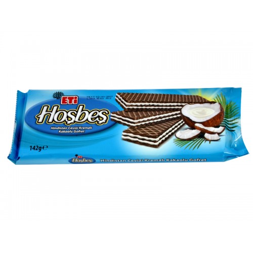 ETI HOSBES GOFRET HINDISTAN CEVIZLI 142 GR (gaufrette à la noix de coco)